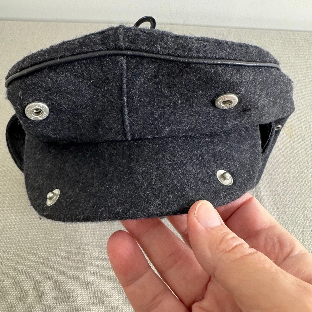 Perry‎ Ellis Wool Newsboy Hat Charcoal L/XL New